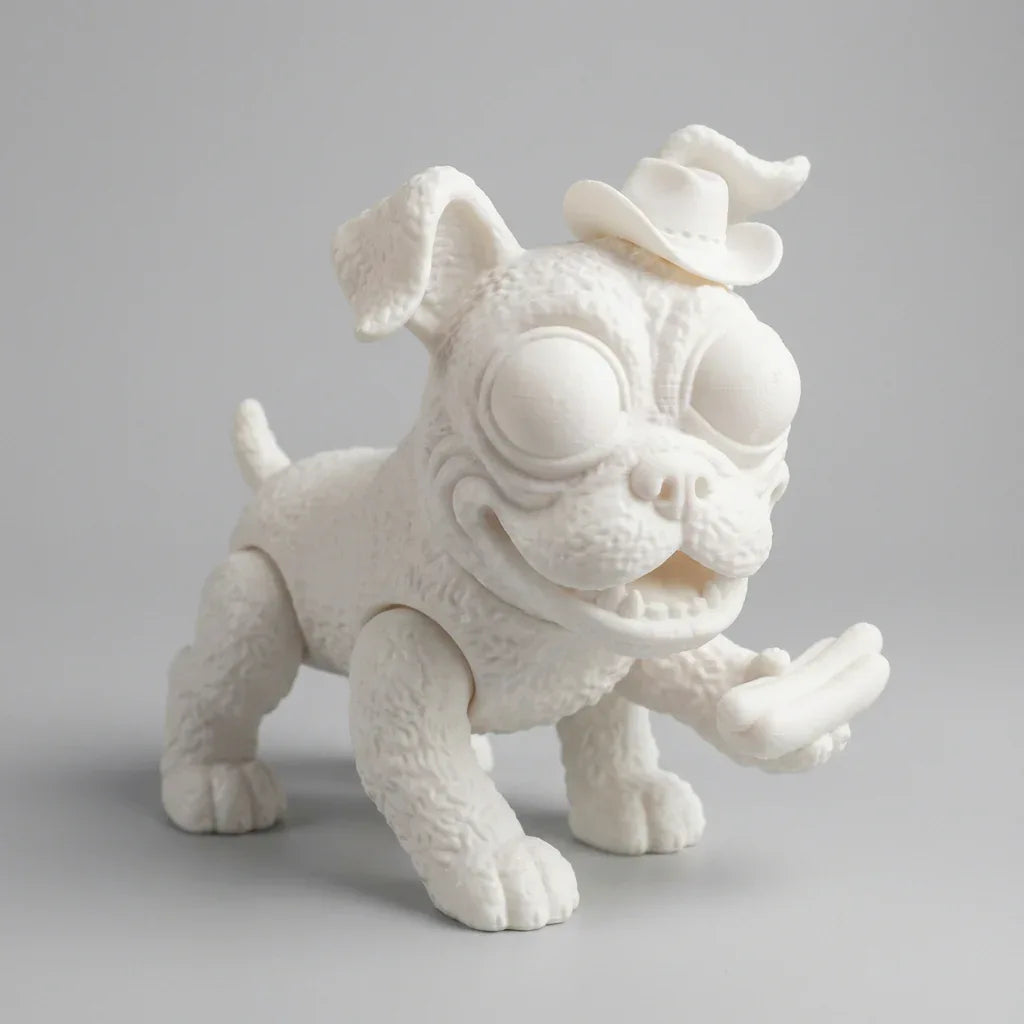 Bunter Hotdog-Hund – Fröhliche 3D-Kunstfigur - 3D Memories