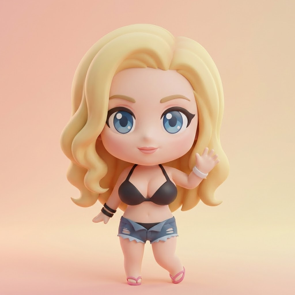 Chibi „Leni Lichtblick“ – 3D-Kunstfigur aus deiner Vorlage | 3D-Memories