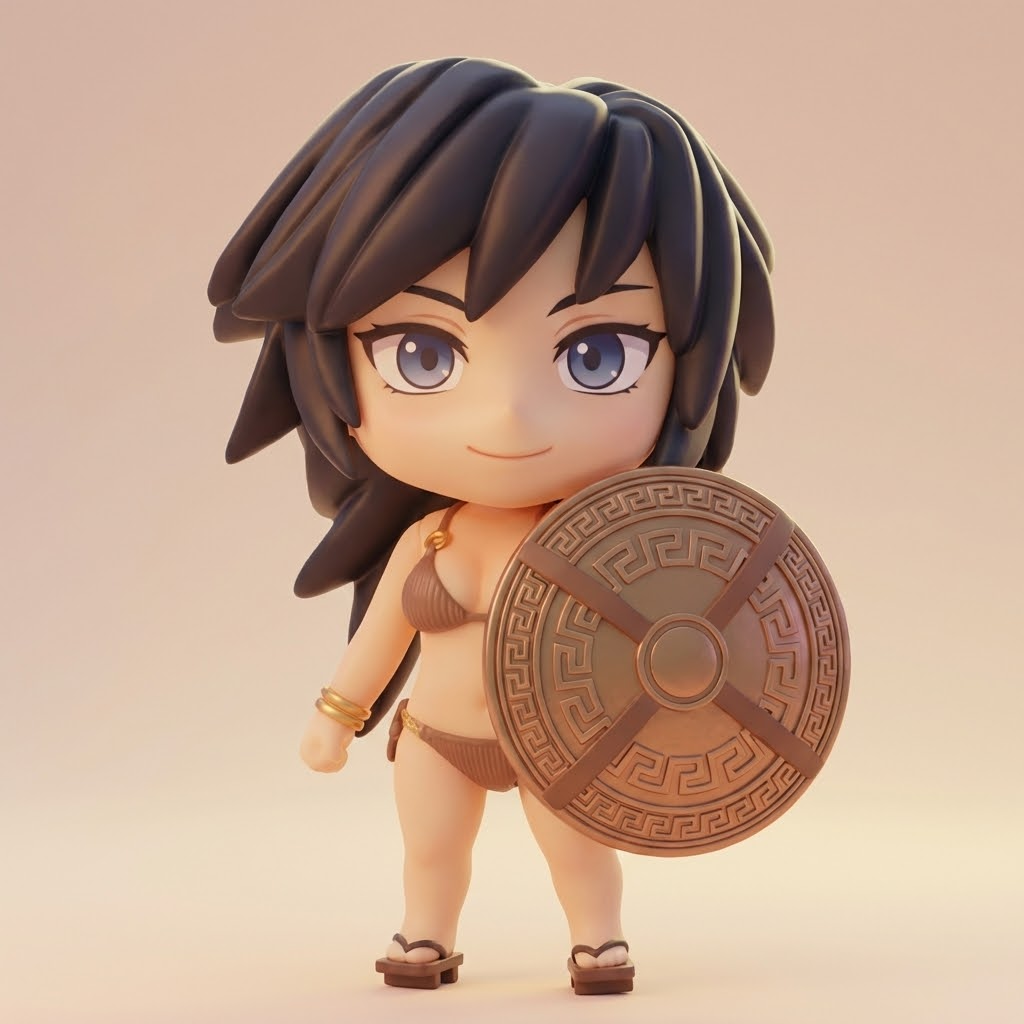 Ariella Schildherz – Chibi-Kriegerin als 3D-Kunstobjekt (3D‑Memories)