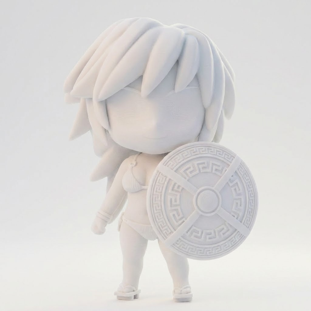 Ariella Schildherz – Chibi-Kriegerin als 3D-Kunstobjekt (3D‑Memories)
