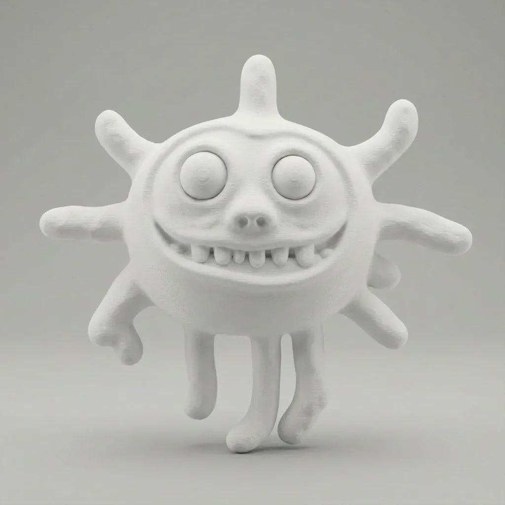 Sonnix - Das fröhliche Sonnenmonster 3D-Kunstobjekt - 3D Memories