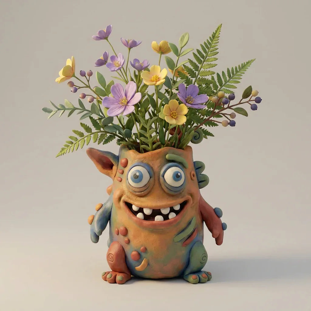 Einzigartige 3D-Kunst Vase – Handgefertigt aus kreativen Skizzen - 3D Memories