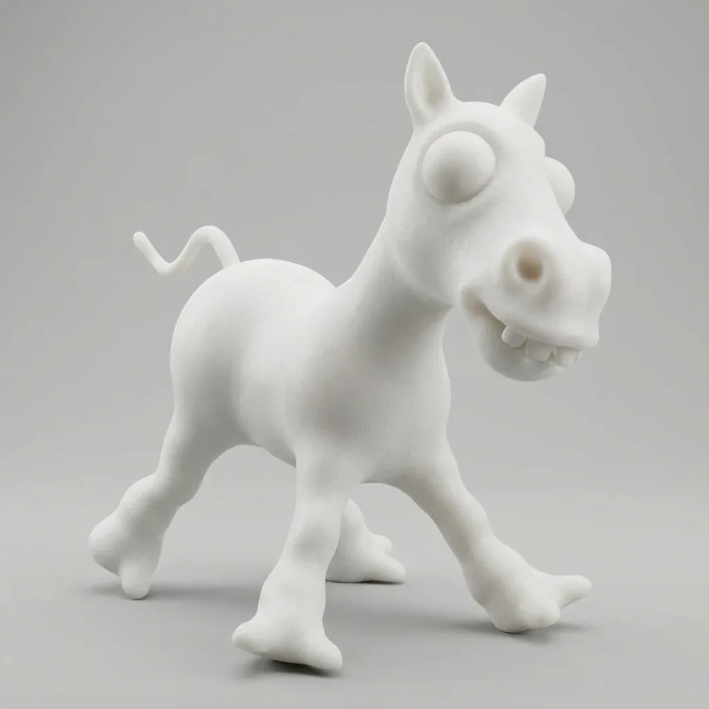 Lustiges Farbenspielpferd – Ihr einzigartiges 3D-Kunstobjekt - 3D Memories