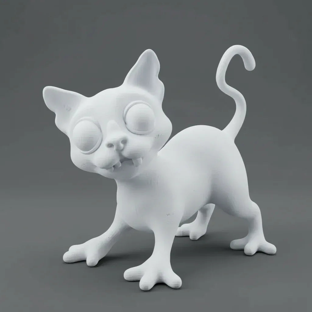 Bunte Überraschungskatze – 3D-Kunstobjekt - 3D Memories