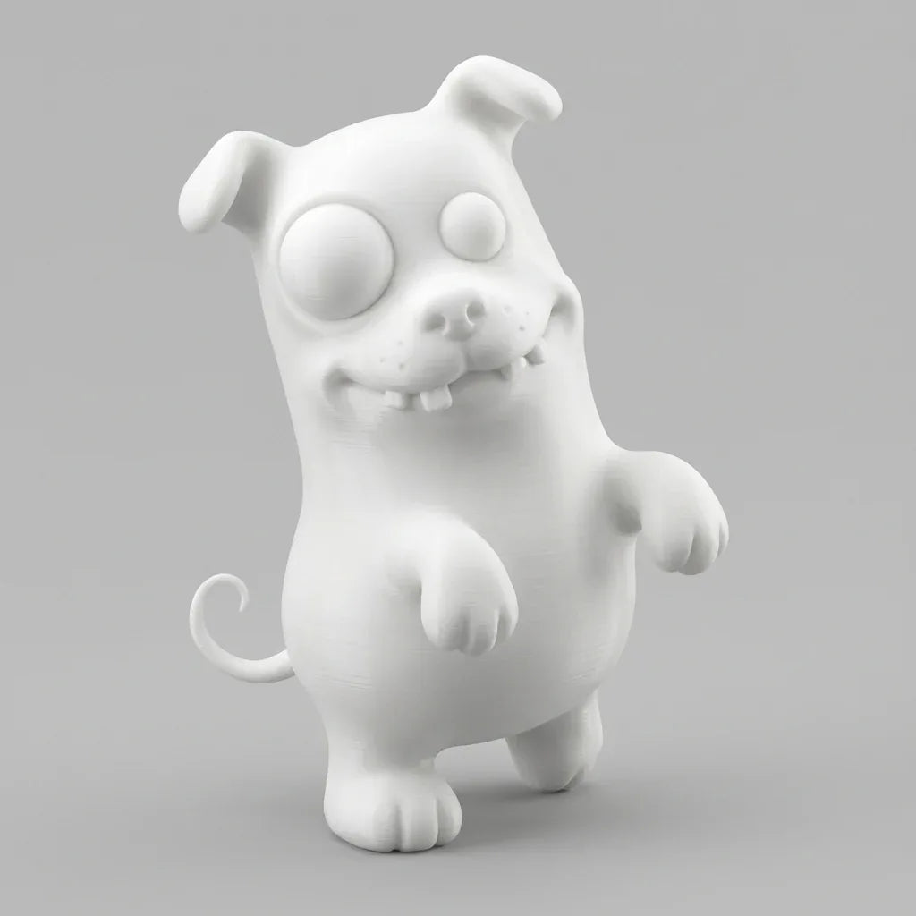 Buntiger Hund 'Frodo' – Ihr fröhlicher 3D-Begleiter - 3D Memories