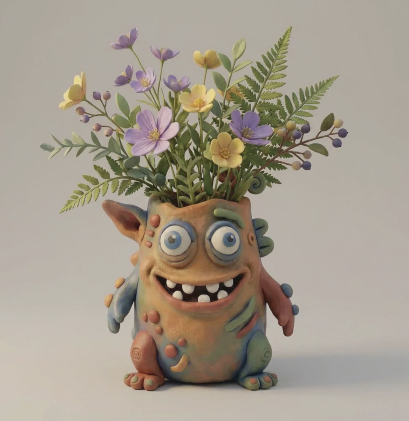 Einzigartige 3D-Kunst Vase – Handgefertigt aus kreativen Skizzen