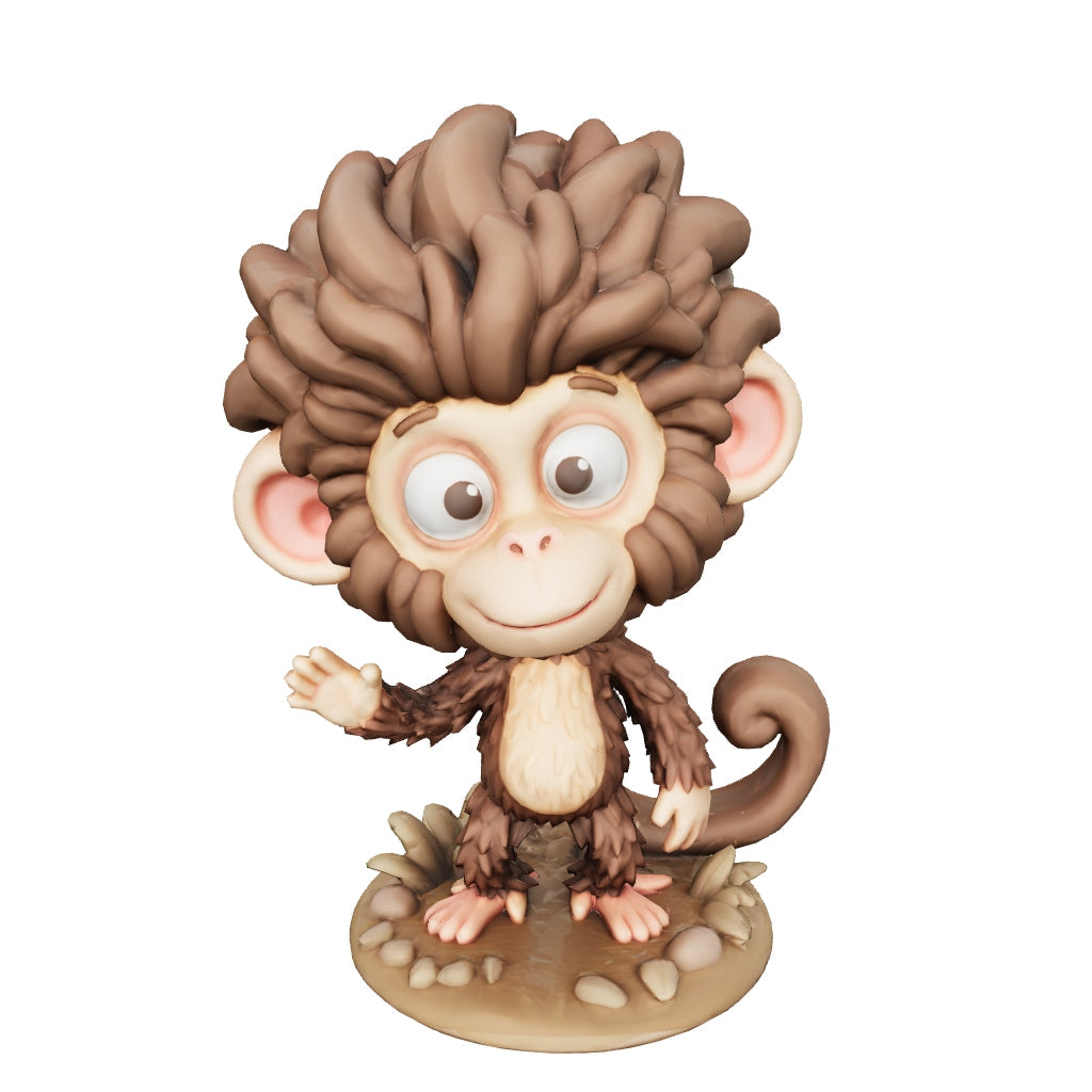 "Milo der Winke-Affe" – 3D-Kunstfigur aus deinem Bild (3D‑Memories)