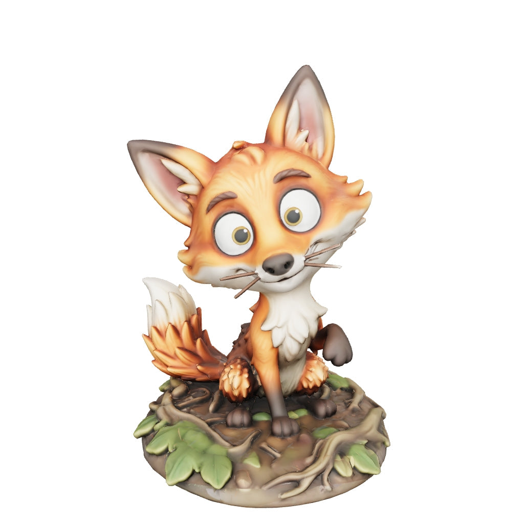 „Fynn der Waldfuchs“ – 3D-Memories Kunstfigur aus deinem Bild (weiß oder bunt)