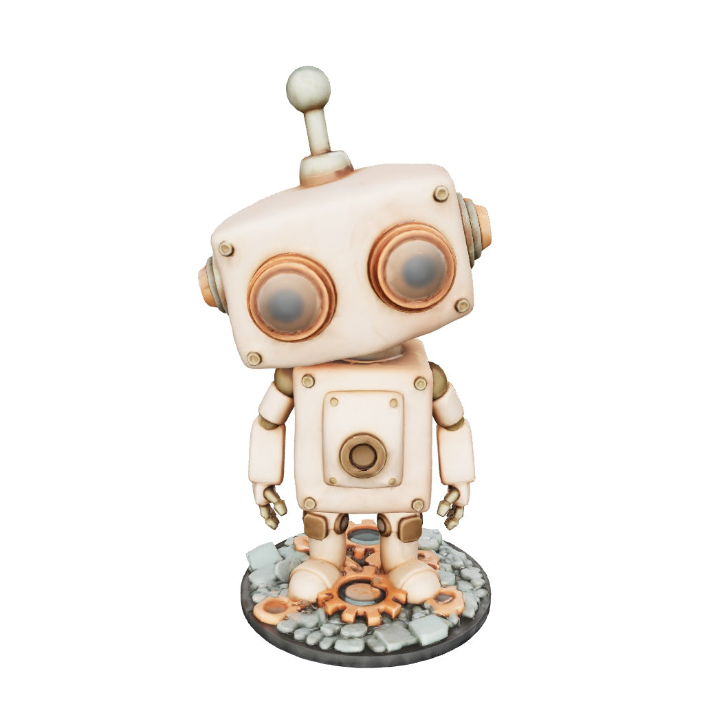 „Rudi der Retro-Roboter“ – 3D-Memory Kunstfigur nach deiner Vorlage