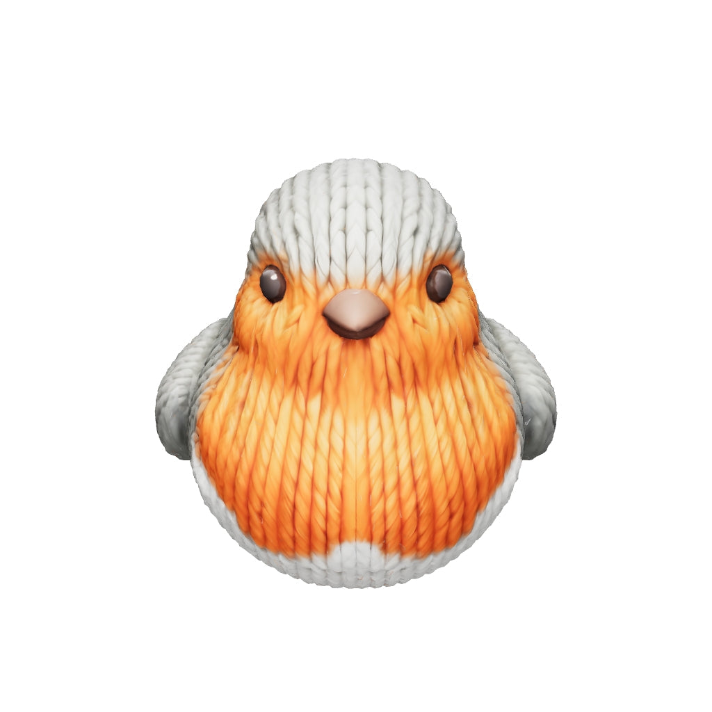 Rudi das Rotkehlchen – 3D-Kunstfigur aus deinem Bild (3D-Memories)