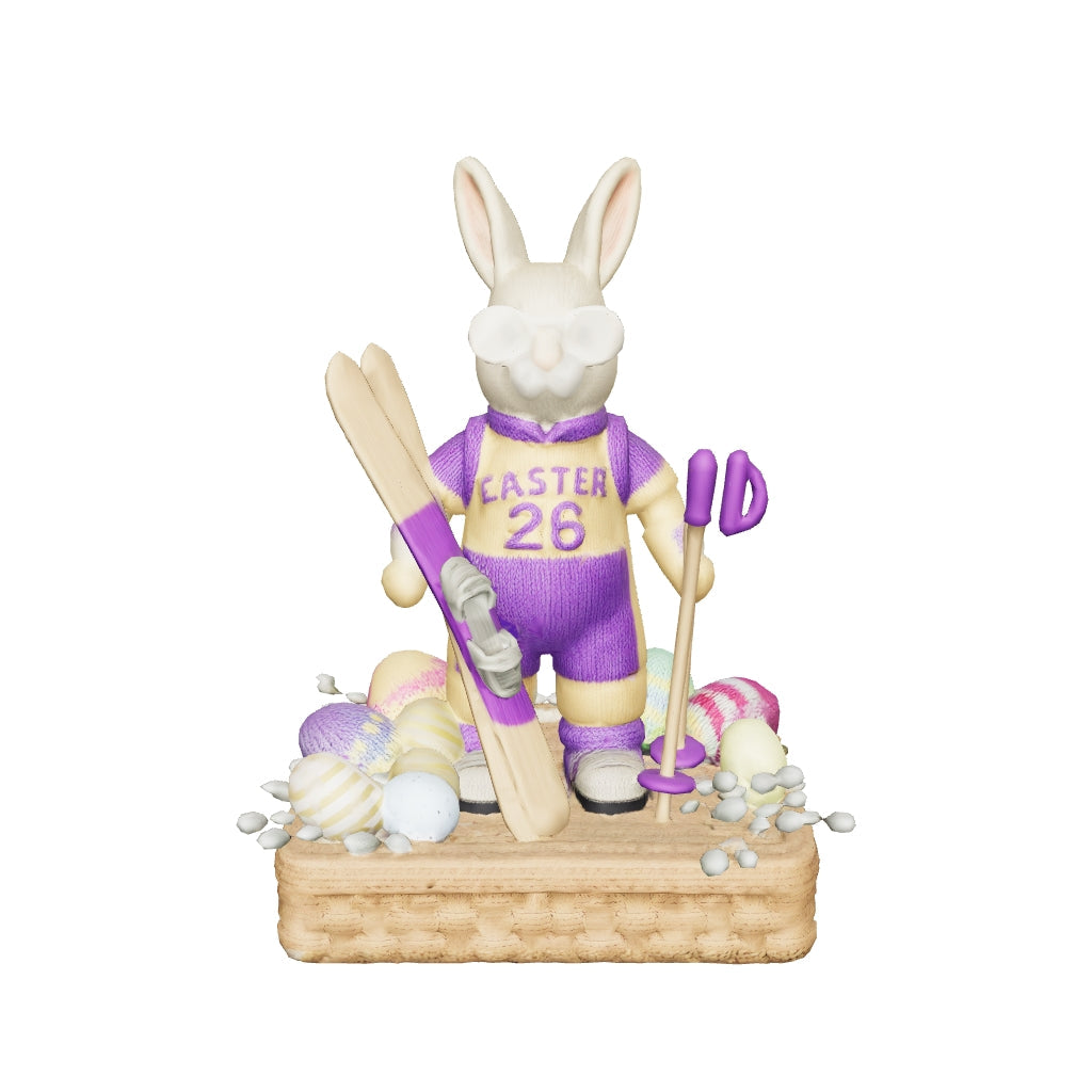 Osterhase "Hoppi" Skifahrer Edition