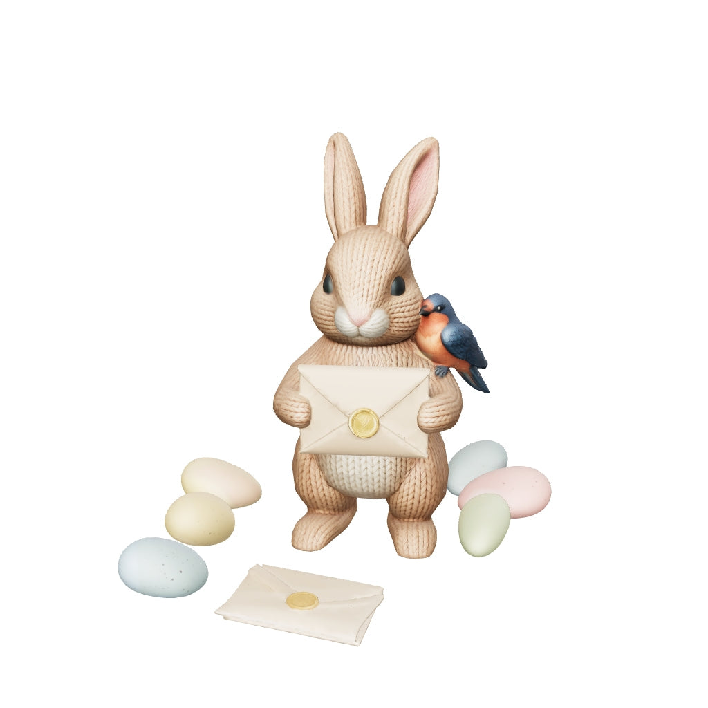 Bote des Frühlings - Hase mit Botschaft