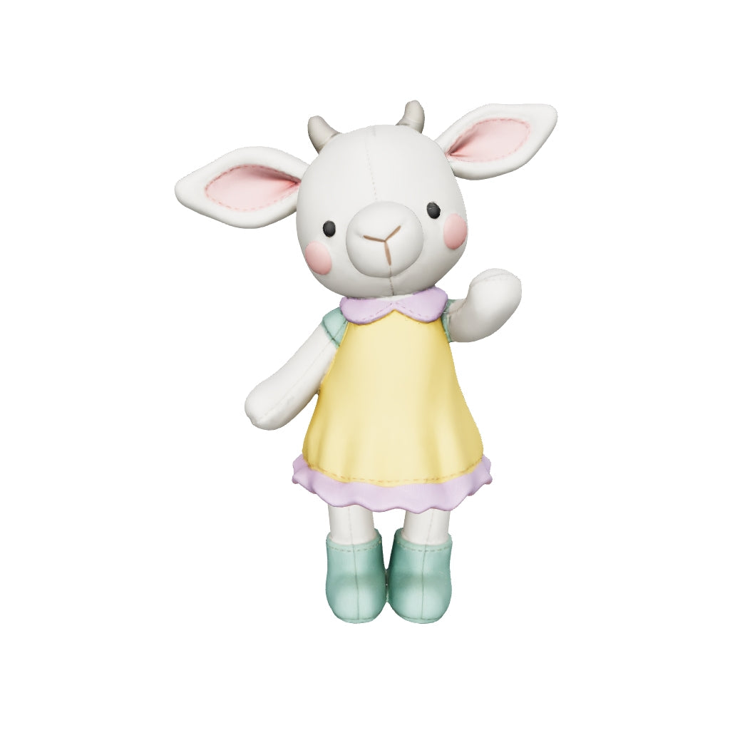 Lotta, die kleine Häkelziege – 3D-Kunstobjekt aus deinem Bild | 3D‑Memories