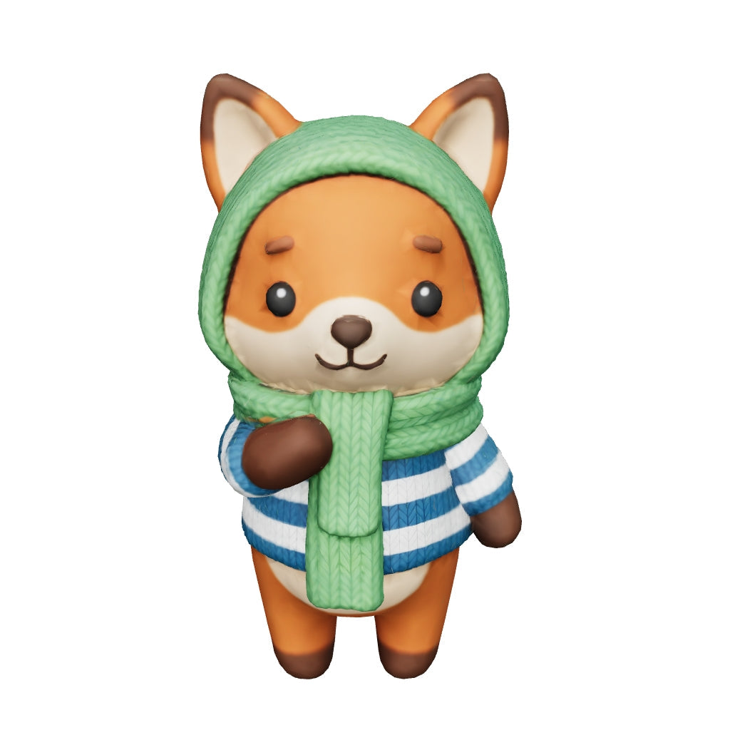 „Fiete der Winterbär“ – personalisiertes 3D-Kunstobjekt aus deinem Bild | 3D‑Memories