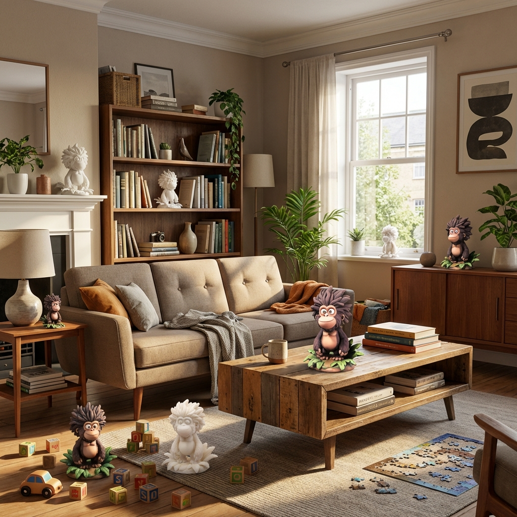 „Milo der Dschungelgrinser“ – 3D-Kunstfigur aus deiner Zeichnung | 3D‑Memories