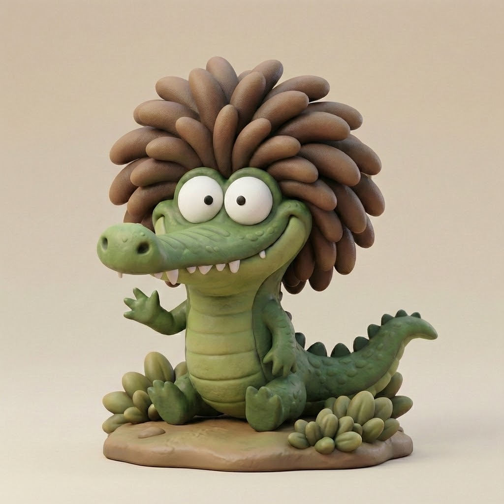 Kalle Krokodil – Fröhliche 3D-Figur aus deiner Zeichnung | 3D‑Memories