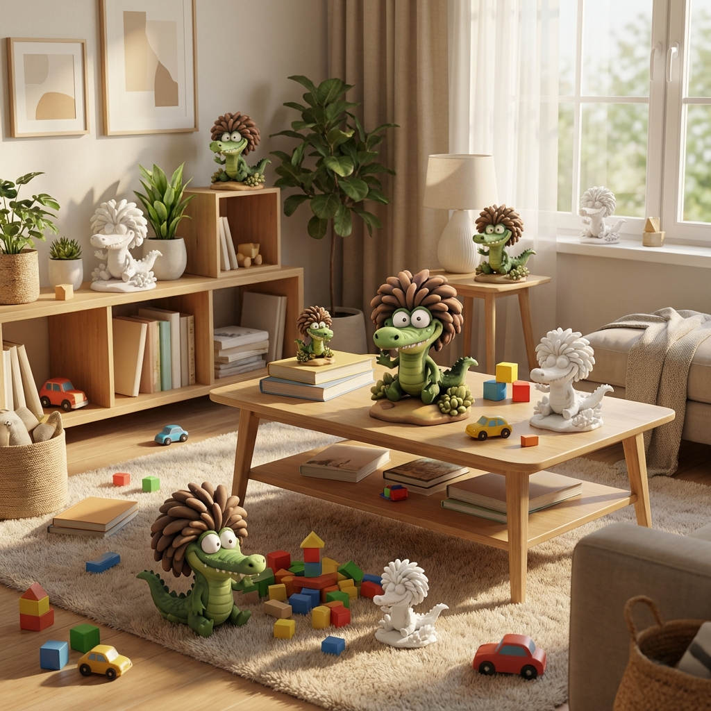 Kalle Krokodil – Fröhliche 3D-Figur aus deiner Zeichnung | 3D‑Memories