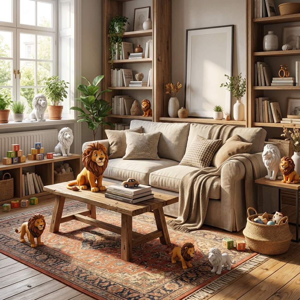 Leo Wellenmähne – 3D-Löwenfigur aus deiner Zeichnung | 3D‑Memories