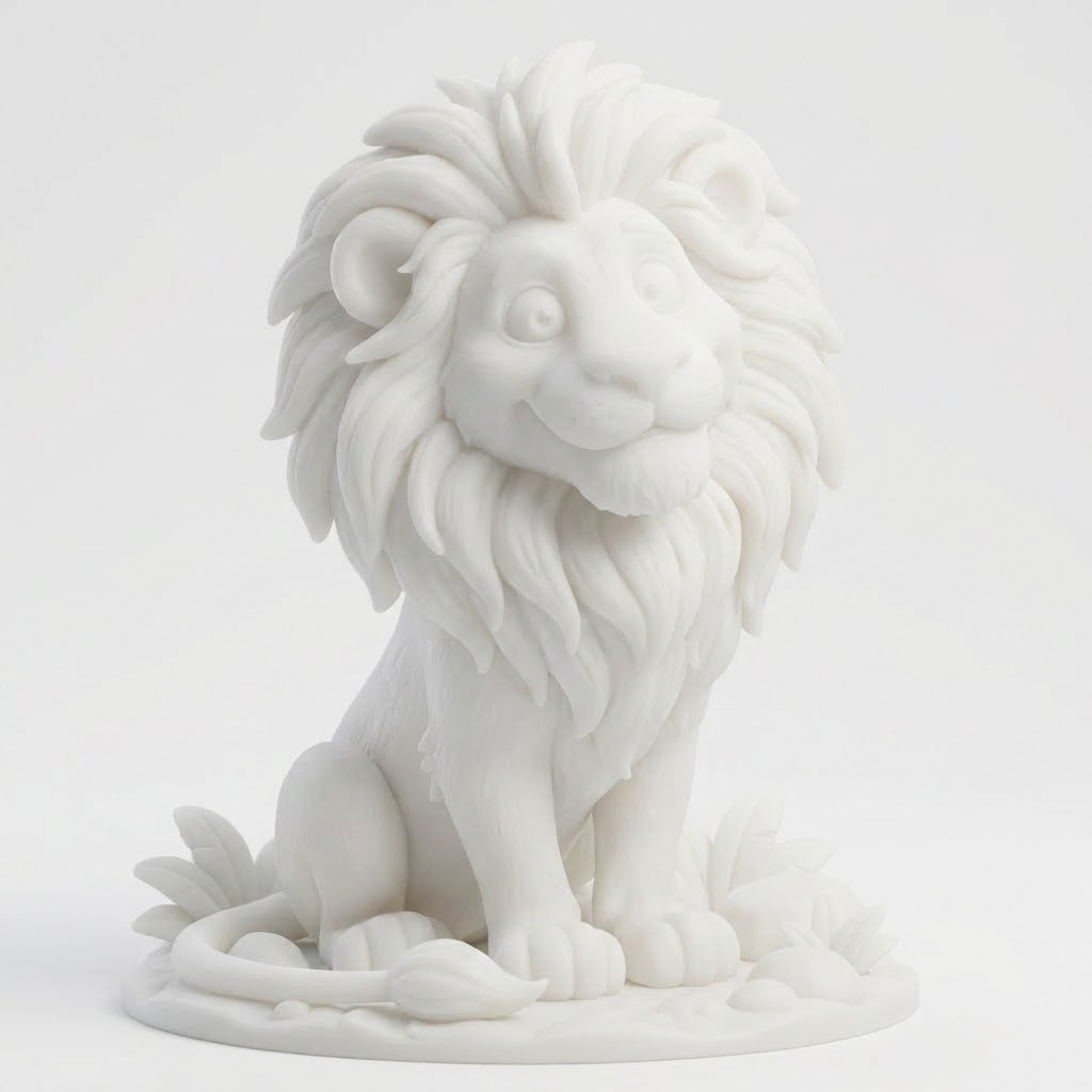 Leo Wellenmähne – 3D-Löwenfigur aus deiner Zeichnung | 3D‑Memories