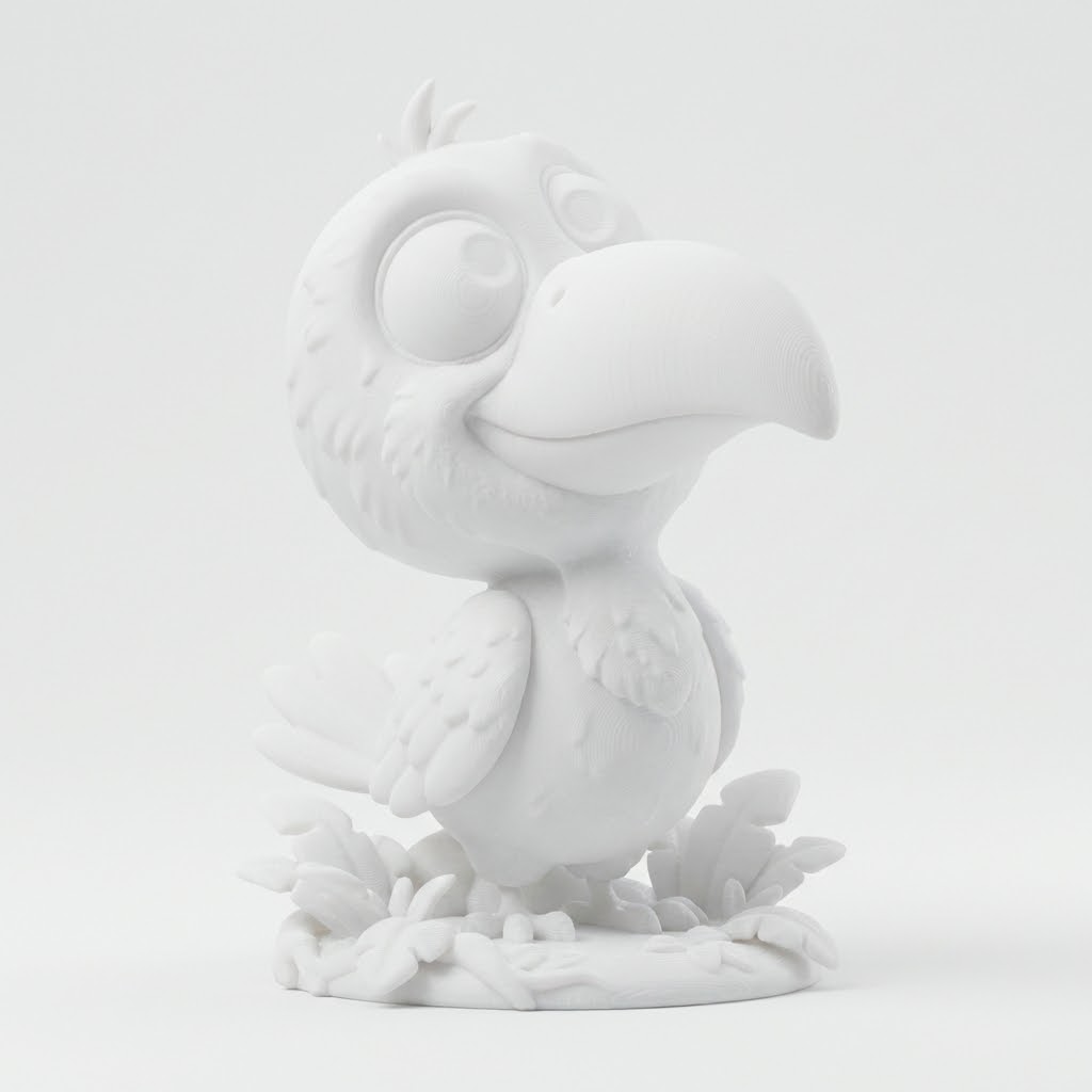 Tiko der Tukan – charmante 3D-Kunstfigur aus deiner Vorlage | 3D‑Memories