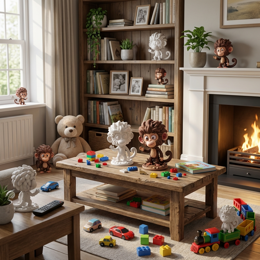 "Milo der Winke-Affe" – 3D-Kunstfigur aus deinem Bild (3D‑Memories)