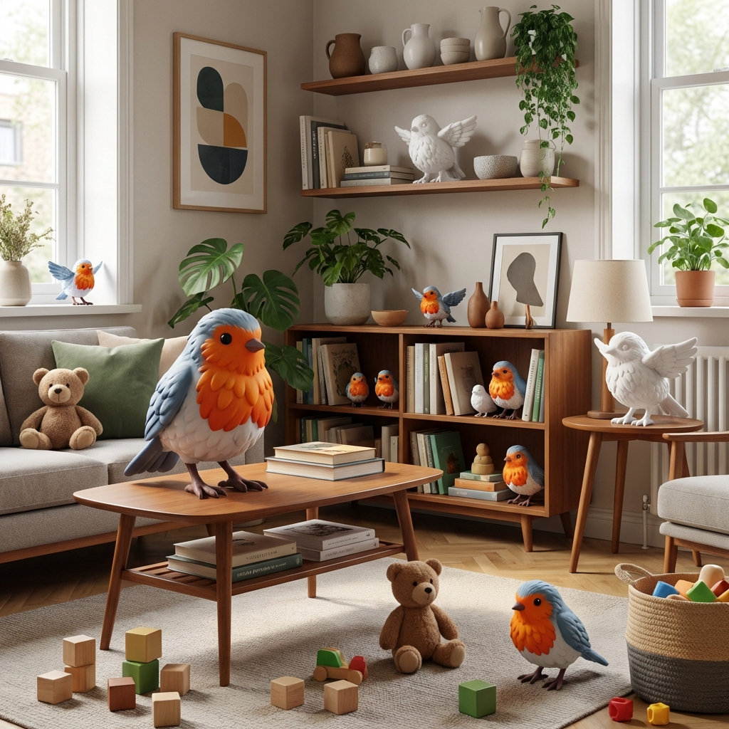 Pico der Sonnenbrust-Vogel – 3D-Kunstobjekt aus deiner Zeichnung | 3D‑Memories