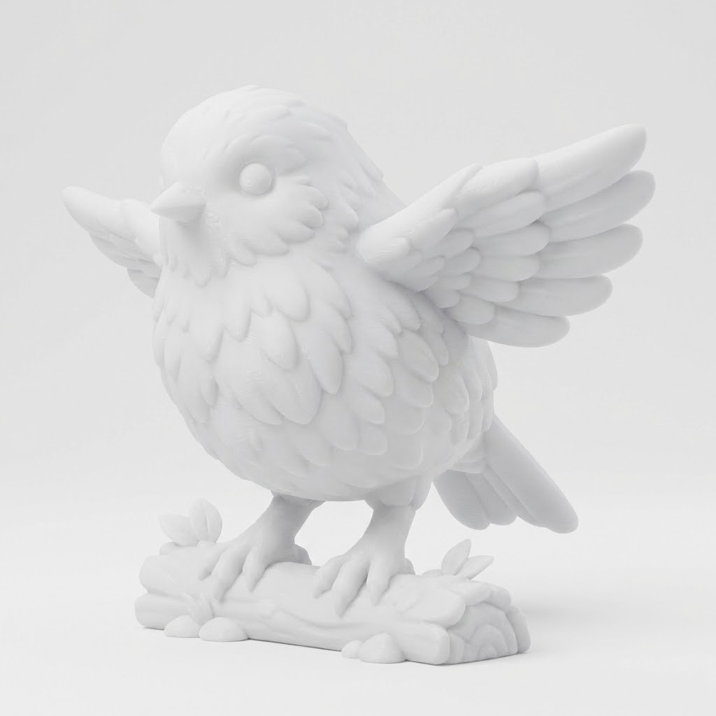 Pico der Sonnenbrust-Vogel – 3D-Kunstobjekt aus deiner Zeichnung | 3D‑Memories