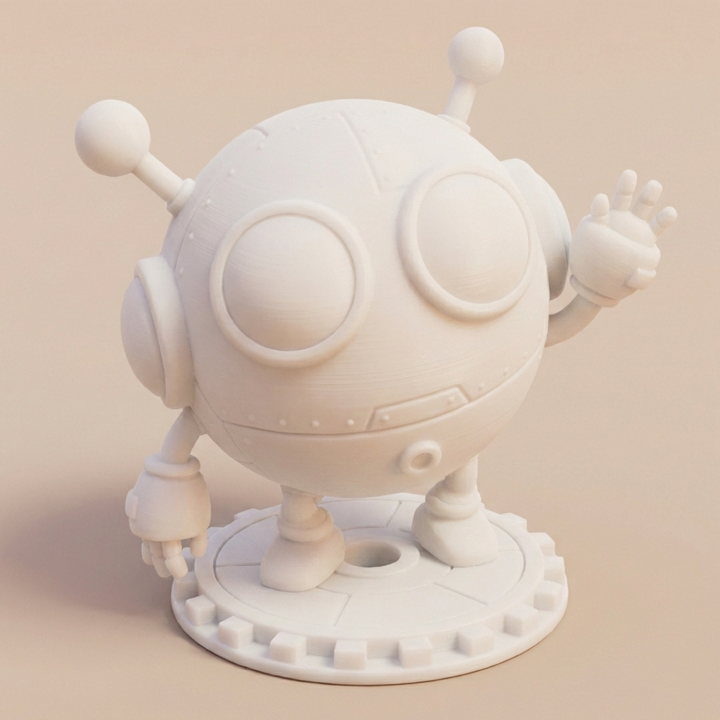 Bruno der Wink-Bot – 3D-Kunstfigur aus deiner Zeichnung | 3D‑Memories