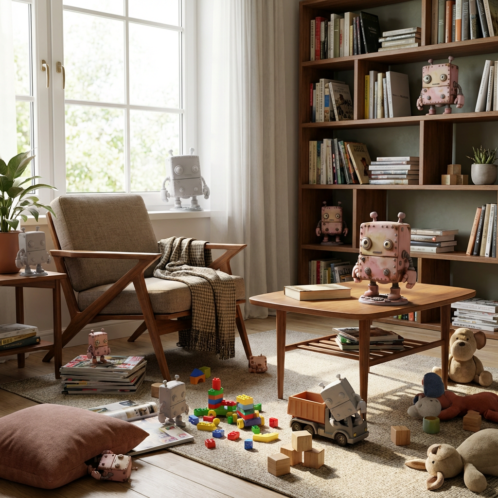 NIVO, der Vintage‑Roboter – 3D‑Kunstfigur aus deiner Zeichnung | 3D‑Memories