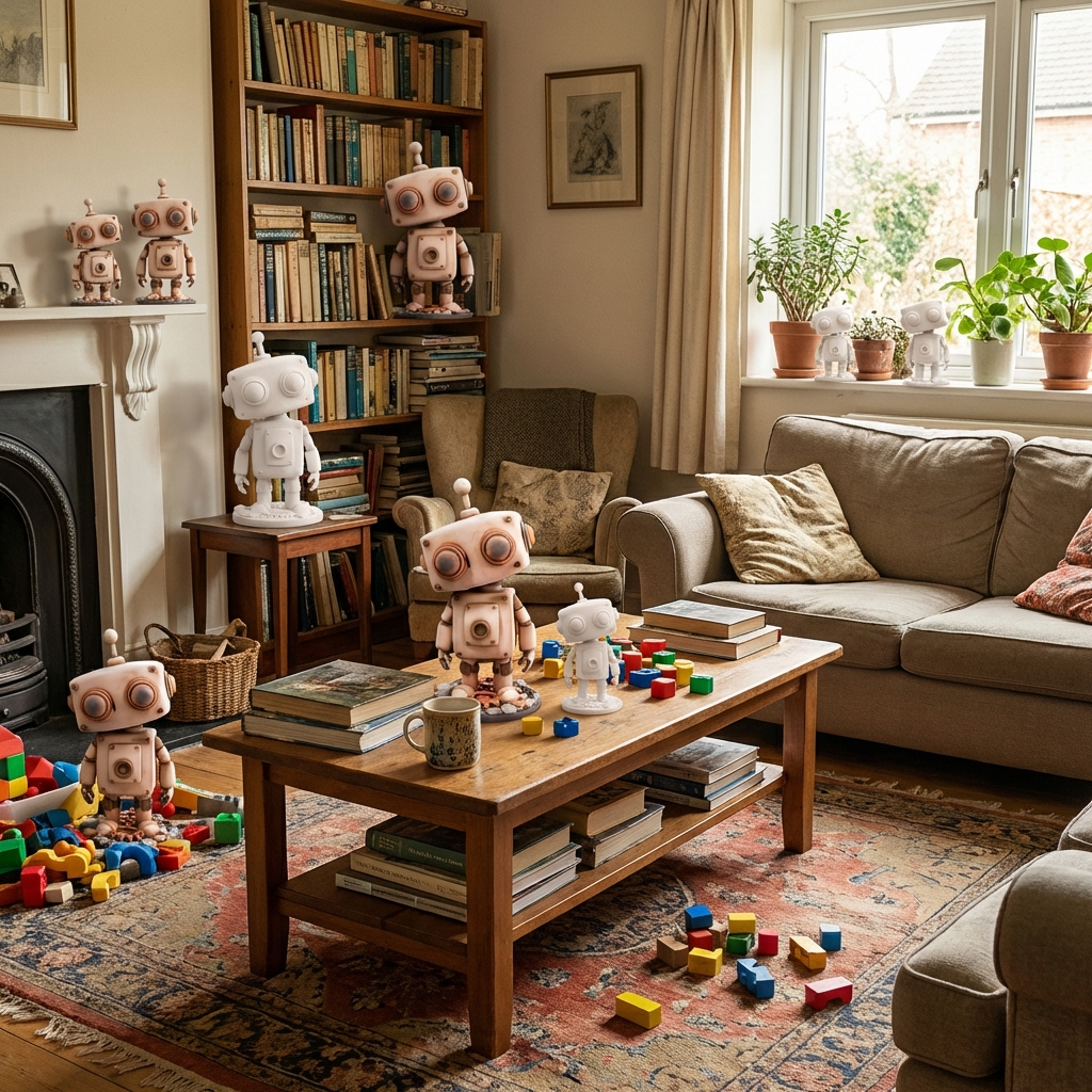 „Rudi der Retro-Roboter“ – 3D-Memory Kunstfigur nach deiner Vorlage