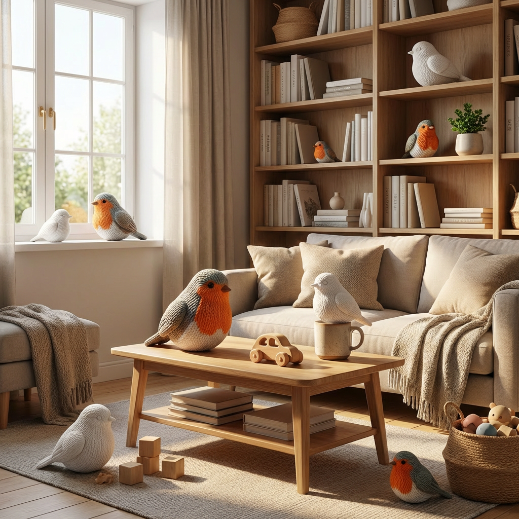 Rudi das Rotkehlchen – 3D-Kunstfigur aus deinem Bild (3D-Memories)