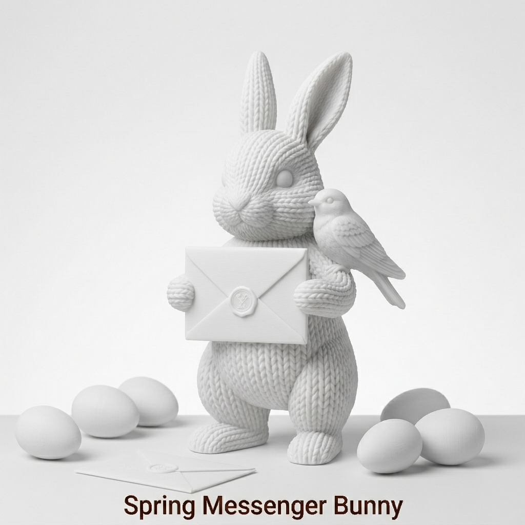 Bote des Frühlings - Hase mit Botschaft