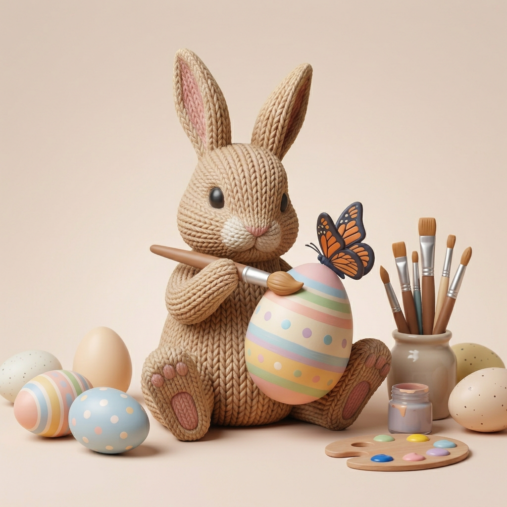 Osterhase 'Pinselstrich' - Frühlingsbote