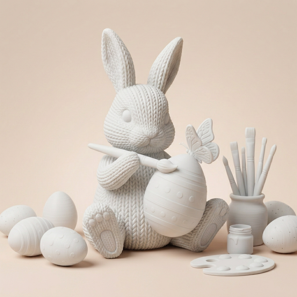 Osterhase 'Pinselstrich' - Frühlingsbote