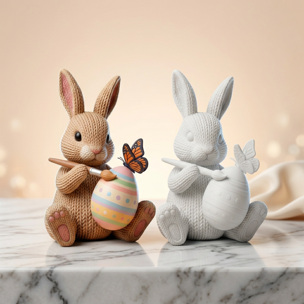 Osterhase 'Pinselstrich' - Frühlingsbote