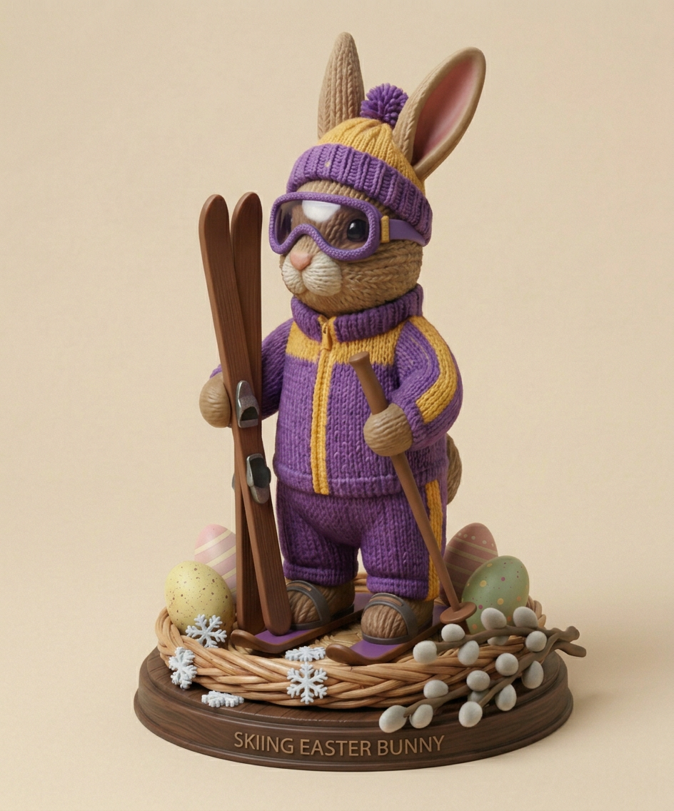 Ski-Hase Bodo - Bereit für die Piste!