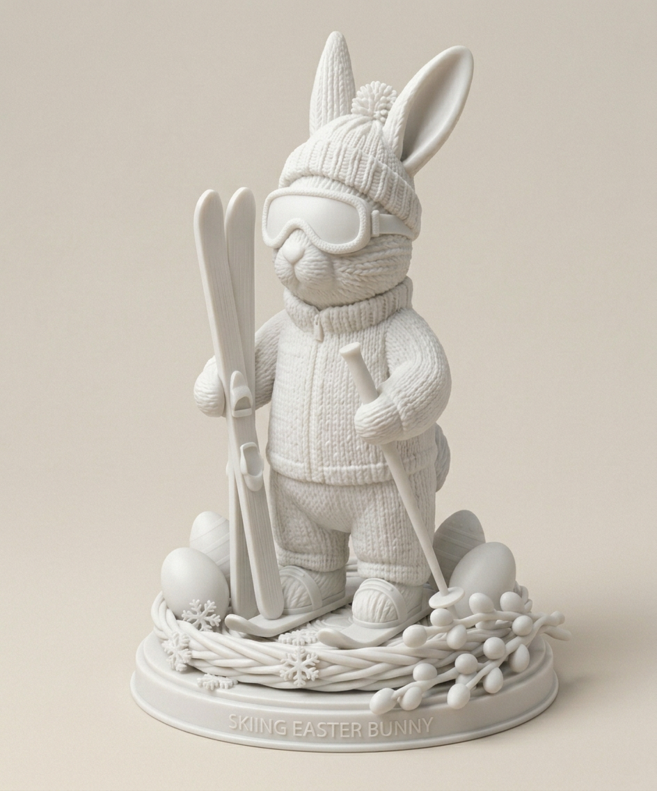 Ski-Hase Bodo - Bereit für die Piste!