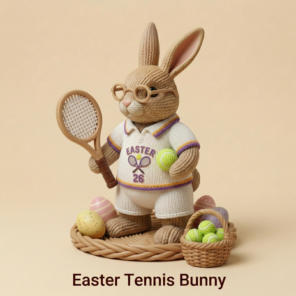 Oster-Tennis-Hase: Aufschlag zum Fest!