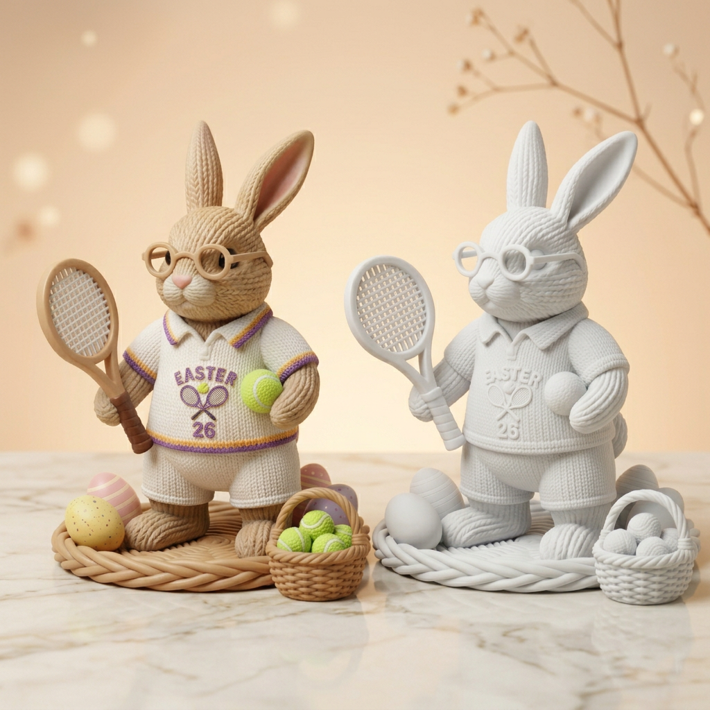 Oster-Tennis-Hase: Aufschlag zum Fest!