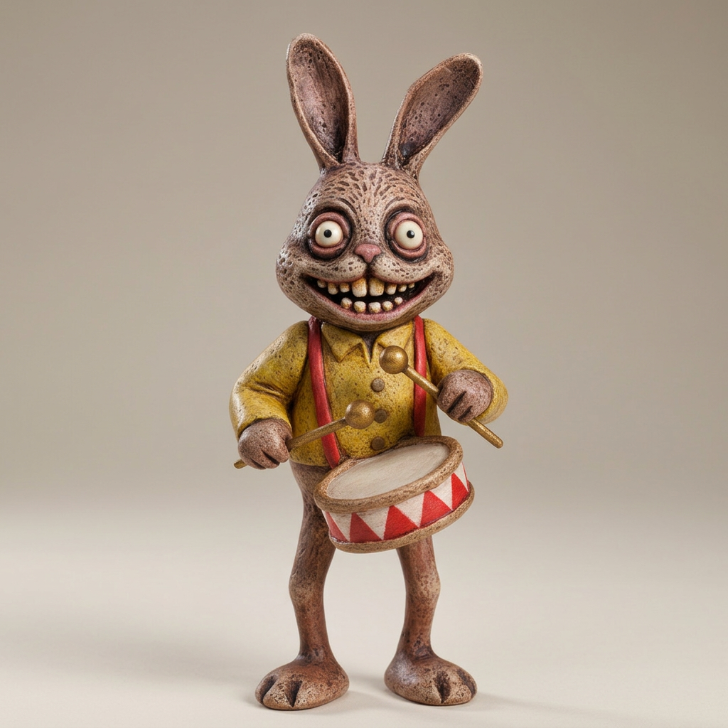 Barnaby der Trommler - Einzigartige 3D-Kunstfigur