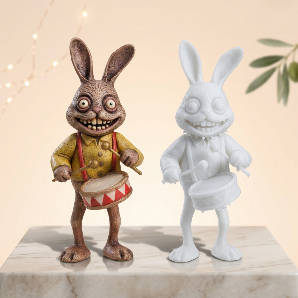 Barnaby der Trommler - Einzigartige 3D-Kunstfigur