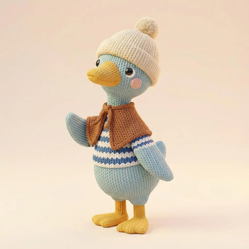 „Mats der Mützen-Entenfreund“ – 3D-Kunstfigur aus deiner Zeichnung | 3D‑Memories - 3D Memories