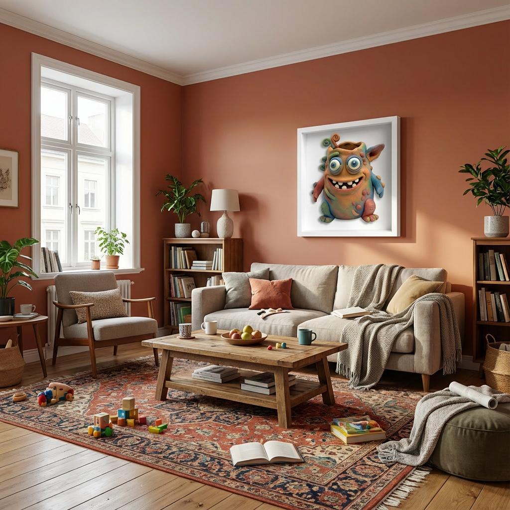 Buntes Monster 'Lumi' – Ihr fröhlicher 3D-Begleiter - 3D Memories