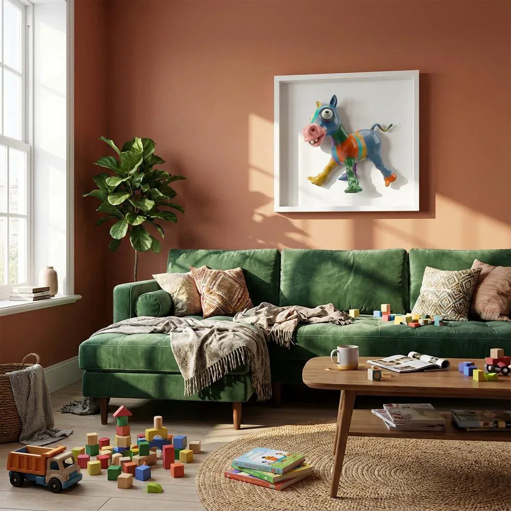 Lustiges Farbenspielpferd – Ihr einzigartiges 3D-Kunstobjekt - 3D Memories