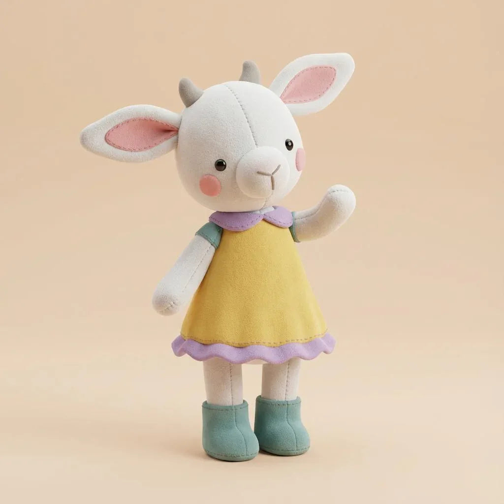 Lotta, die kleine Häkelziege – 3D-Kunstobjekt aus deinem Bild | 3D‑Memories - 3D Memories