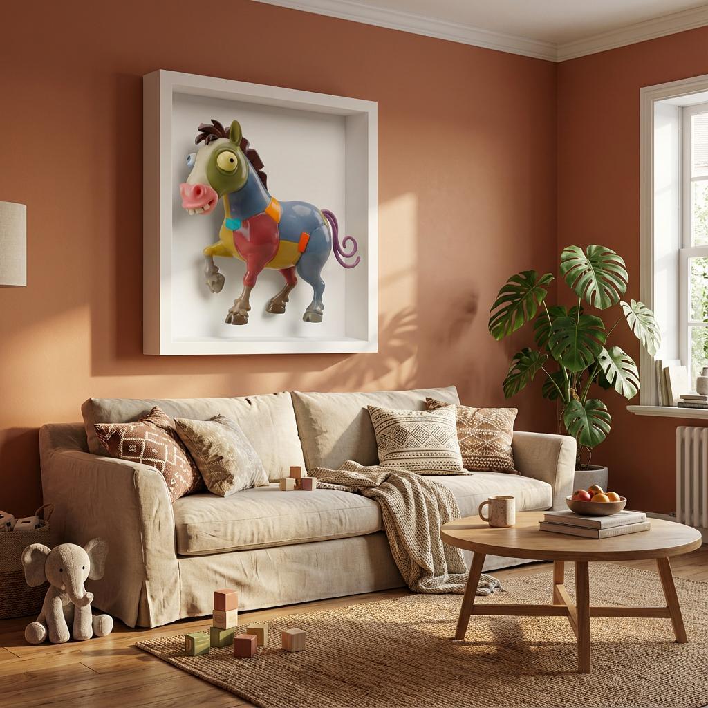 Farbenfrohes Fantasie-Pferd "Lumos" – Ihre verspielte 3D-Kunstfigur - 3D Memories