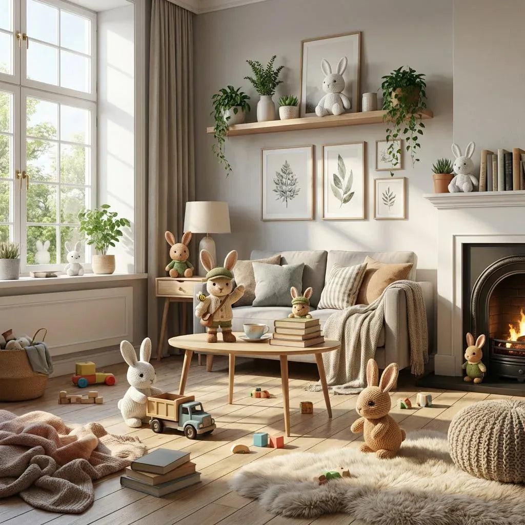 Hugo Hops – gestrickter Hasen-Abenteurer als 3D‑Kunstobjekt (3D‑Memories) - 3D Memories