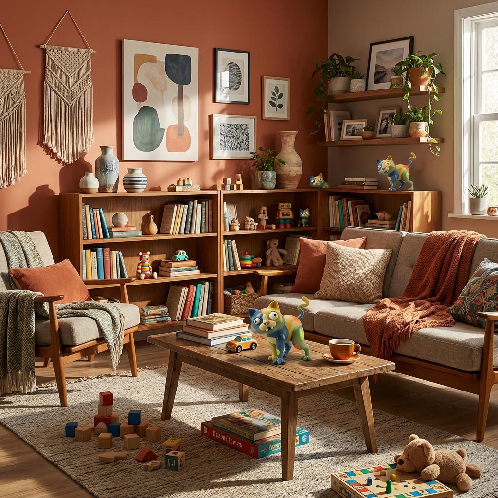 Luna, die bunte Katzenfigur - 3D Memories