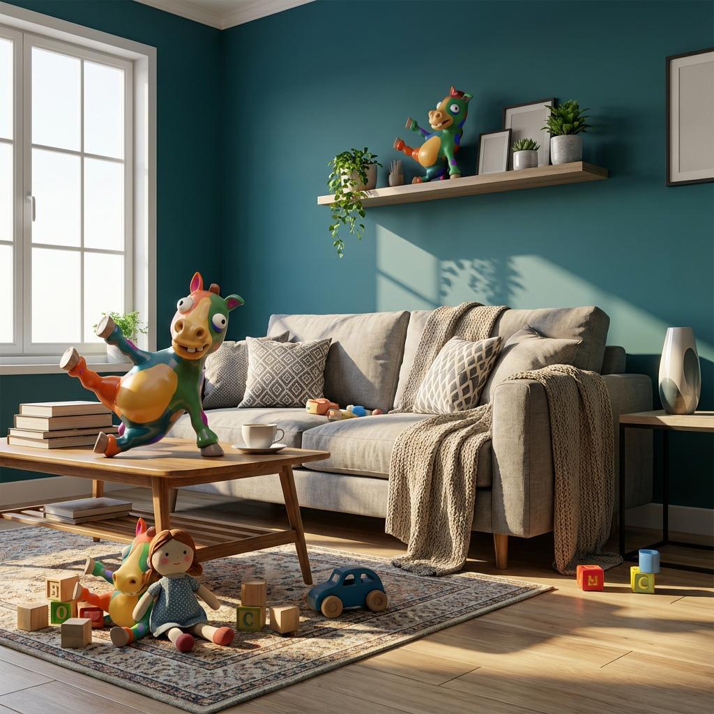 Buntes Pferd 'Farbflitz' – Ihr einzigartiges 3D-Kunstobjekt - 3D Memories