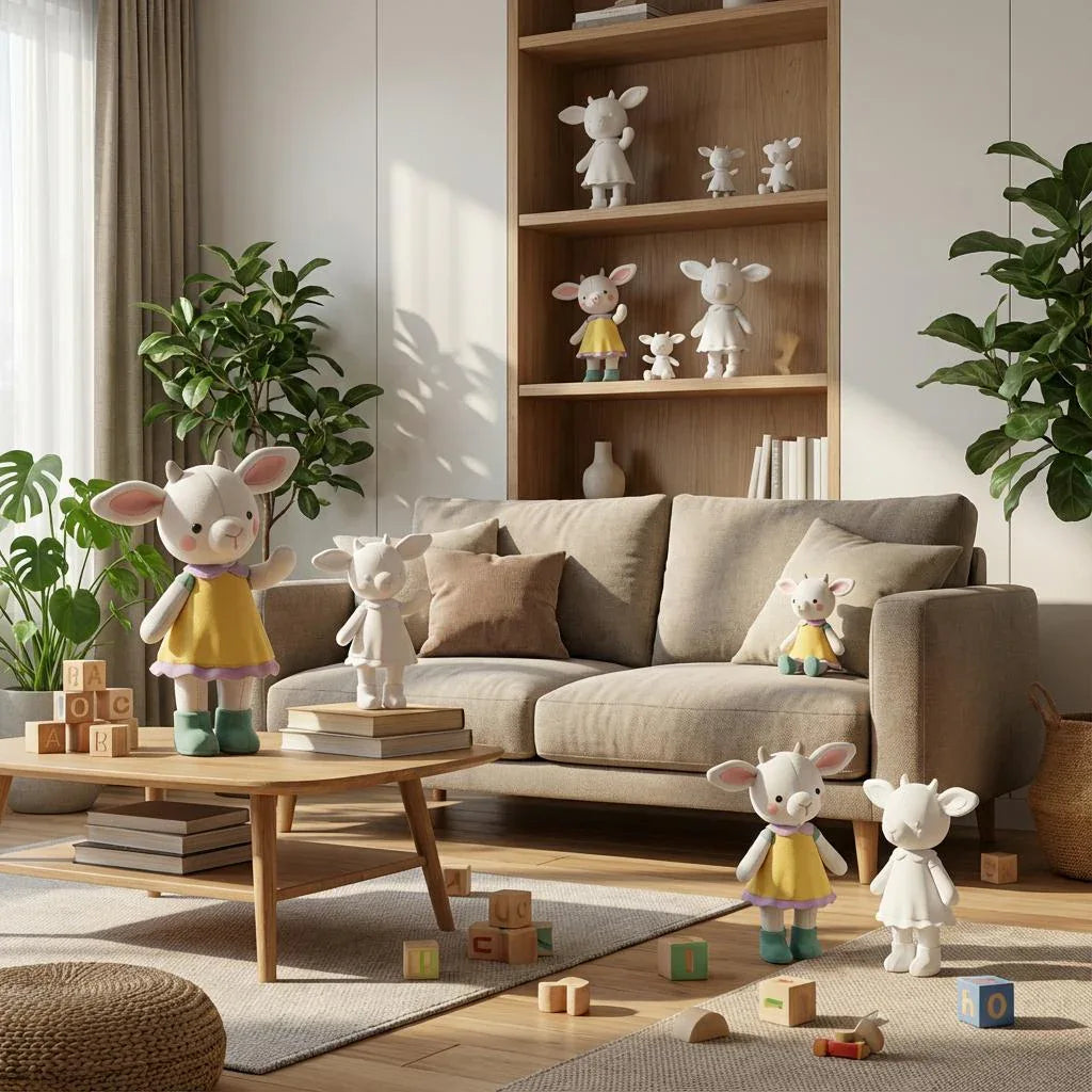 Lotta, die kleine Häkelziege – 3D-Kunstobjekt aus deinem Bild | 3D‑Memories - 3D Memories